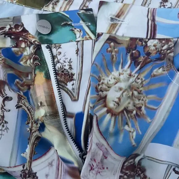 Miaou Green Paloma Elsesser Edition Gaudi Midi Skirt In Baroque Size M - Picture 7 of 11